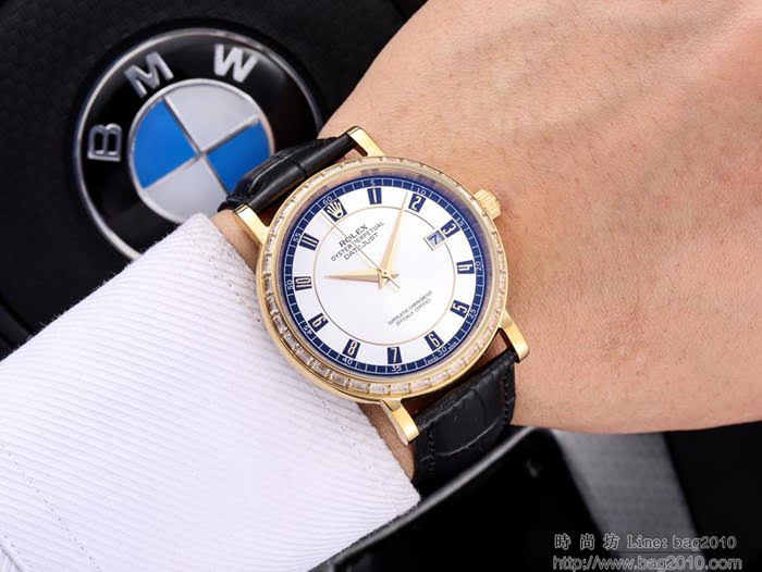 ROLEX勞力士 實物拍攝 進口8215全自動機械機芯 進口真牛皮錶帶 男士腕表  wssb5131